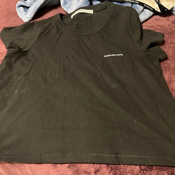 Alexander Wang shrunken tee in high twist jersey - Picture 2 of 2